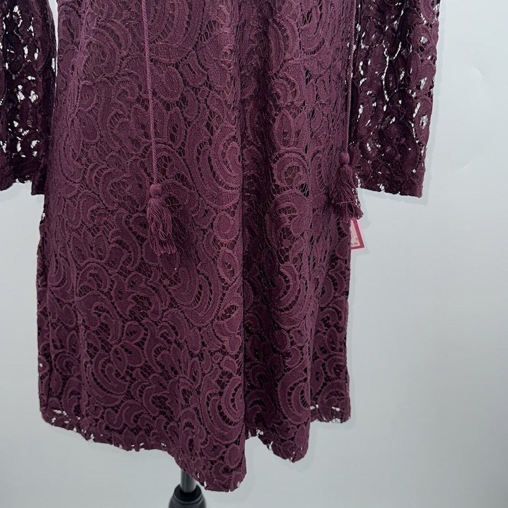 NWT Xhileration maroon lace a-line mini dress size small - Picture 3 of 9